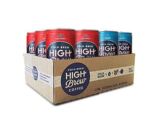 High Brew Cold Brew Coffee Double Espresso/Mexican Vanilla Variety Pack 8 Ounce Can (12 Count)