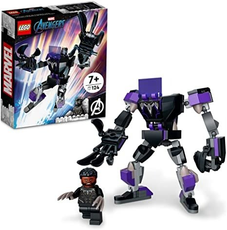 Marvel Black Panther Mech Armor 76204 Building Kit; Collectible Mech and Minifigure for Super-Hero Kids Aged 7+ (124 Pieces)
