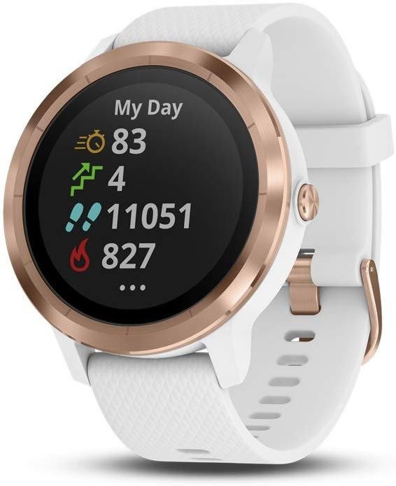 vivoactive 3, GPS Smartwatch with Contactless Payments and Built-in Sports Apps, White/Rose Gold