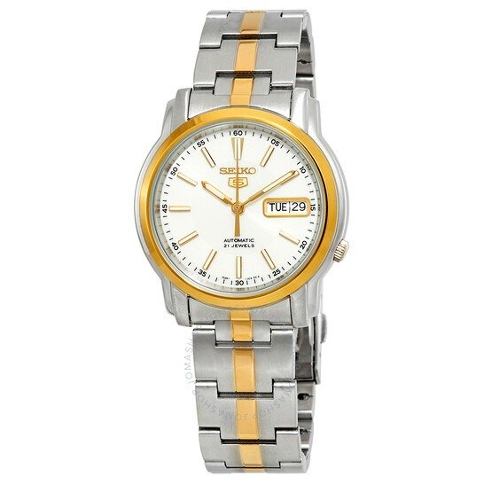 Series 5 Automatic White Dial Two-tone Men's Watch SNKL84
