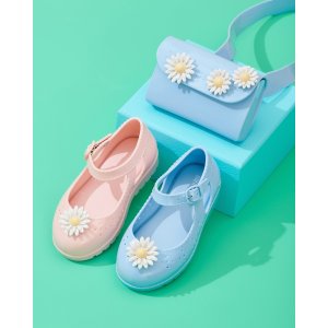 Mini melissa蓝色小雏菊童鞋+腰包