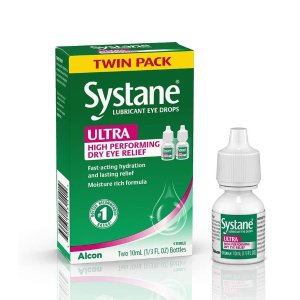 Systane Ultra Lubricant Eye Drops, Artificial Tears for Dry Eye, Twin Pack