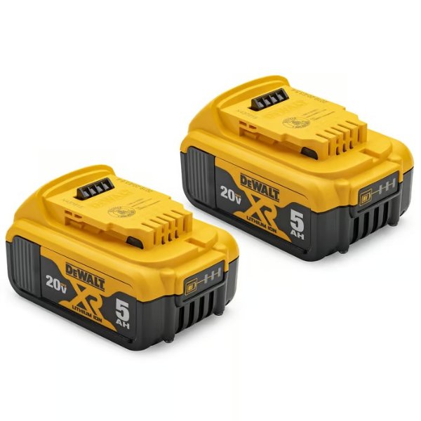 20V Max Premium XR 5.0Ah Lithium Ion Battery (2-Pack)