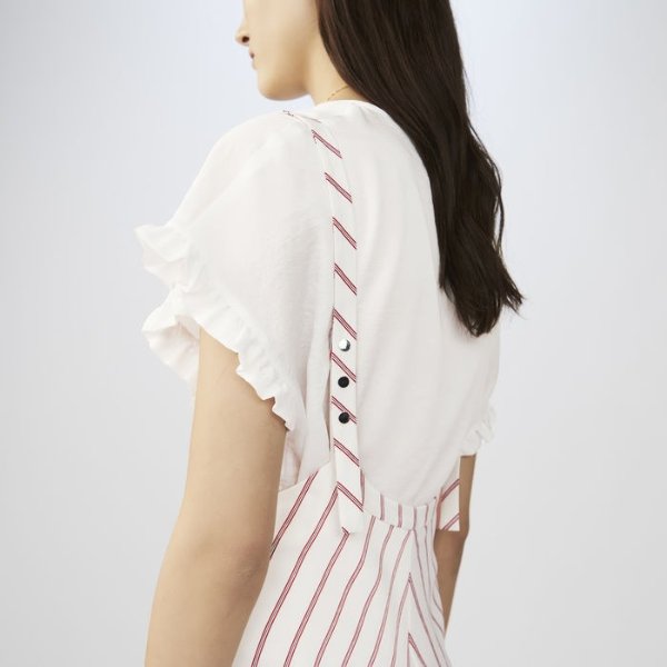 RABANO Striped dress with straps
