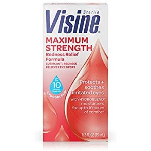 Visine Maximum Strength Redness Relief Lubricant/Redness Reliever Eye Drops .5 Fl. Oz