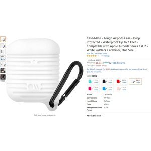 $8.93 Case-Mate - Tough Airpods Case - Drop Protected 保护壳