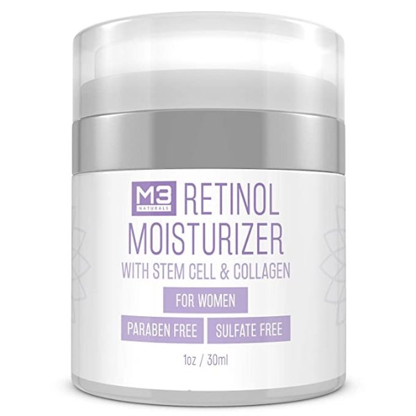 Naturals Retinol Cream for Face - Collagen and Stem Cell Infused - Anti Aging Face Moisturizer for Dark Circles, Under Eye, Puffiness, Neck Firming, Fine Line & Wrinkle Treatment 1 oz