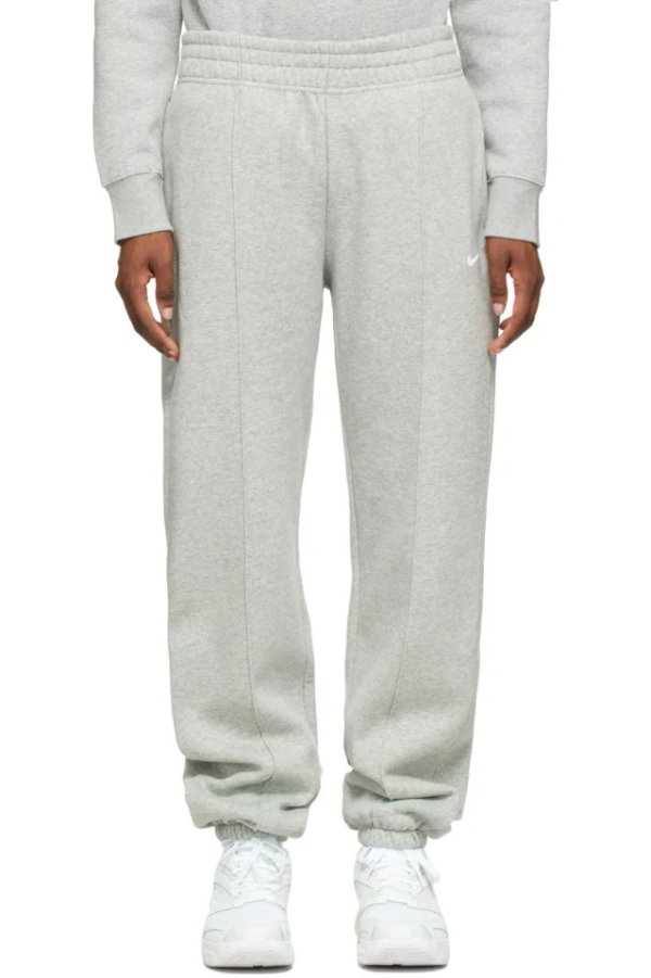 Grey Fleece Sportswear Trend Lounge Pants