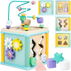 Airlab Wooden Activity Cube Montessori Toy