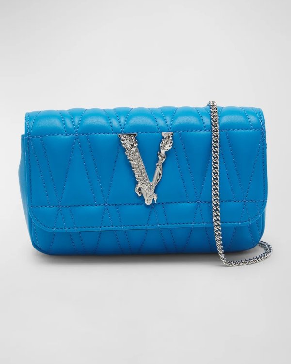 Virtus Mini Quilted Leather Crossbody Bag