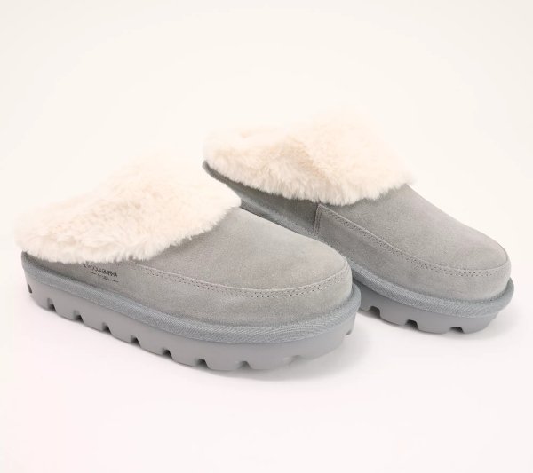 Suede Fluff Slippers - Tizzey