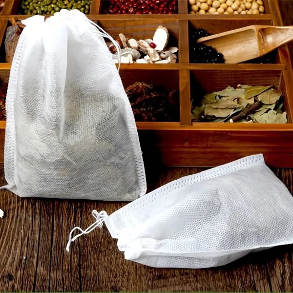 100pcs Non Woven Fabric Filter Bag Tea Bag Chinese Medicine Decoction Bag Seasoning Soup Bag Multi Purpose Filter Mesh Bag - Industrial & Scientific - Temu