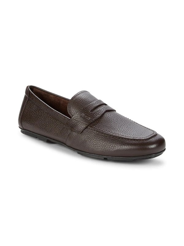 Pebbled Leather Loafers