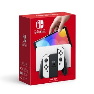 Nintendo Switch OLED 游戏主机 白色手柄款 翻新