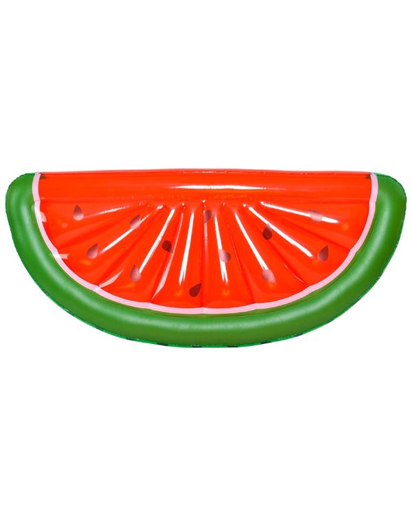 70.5in Green and Red Jumbo Watermelon Slice Inflatable Swimming Pool Mattress