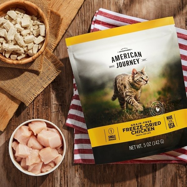 100% Chicken Freeze-Dried Grain-Free Cat Treat, 5-oz bag - Chewy.com