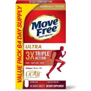 Move Free需点击2次$1.89优惠劵Ultra 骨胶原3倍恢复维骨力 64粒装
