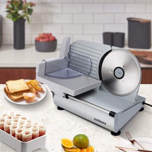 CUSIMAX Meat Slicer Electric Food Slicer with 7.5” Removable Stainless Steel Blade and Pusher