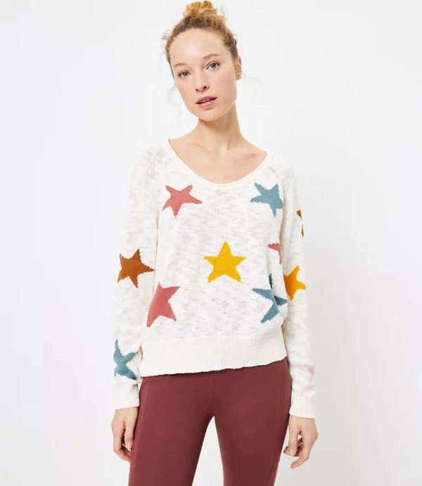 Petite Lou & Grey Star Sweater | LOFT