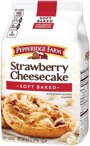 Soft Baked Strawberry Cheesecake Cookies, 8.6 oz. Bag