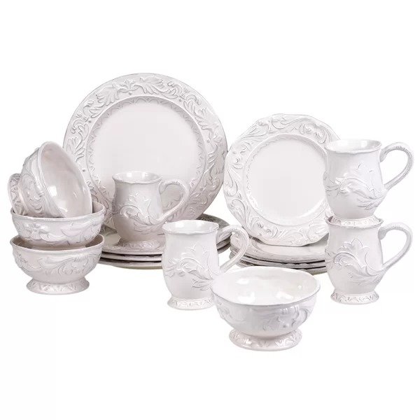 Abshire 16 Piece Dinnerware Set, Service for 4Abshire 16 Piece Dinnerware Set, Service for 4Ratings & ReviewsCustomer PhotosQuestions & AnswersShipping & ReturnsMore to Explore