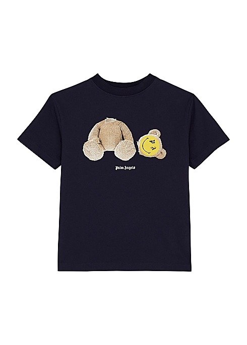 KIDS Smiley Bear printed cotton T-shirt