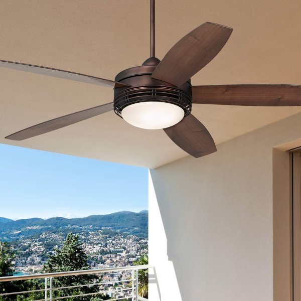 60" Casa Province Bronze Outdoor Ceiling Fan with Remote - #56K33 | Lamps Plus