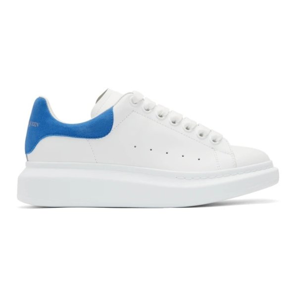 Alexander McQueen - White & Blue Oversized Sneakers