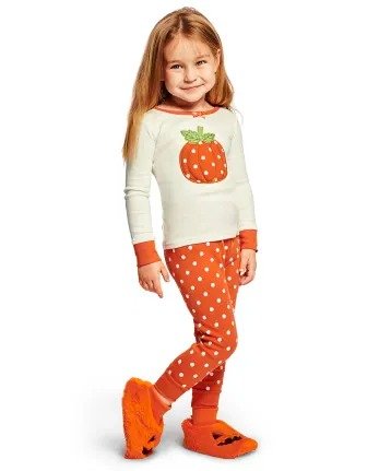 Girls Long Sleeve Lil' Pumpkin Snug Fit Cotton 2-Piece Pajamas - Gymmies | Gymboree