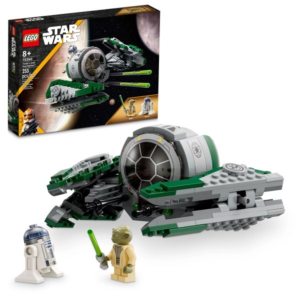Star Wars: The Clone Wars Yoda’s Jedi Starfighter 75360 Star Wars Collectible for Kids Featuring Master Yoda Figure with Lightsaber Toy, Birthday Gift for 8 Year Olds or any Fan of The Clone Wars