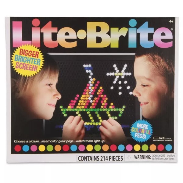 Lite Brite 彩珠拼搭设计，含6种模版