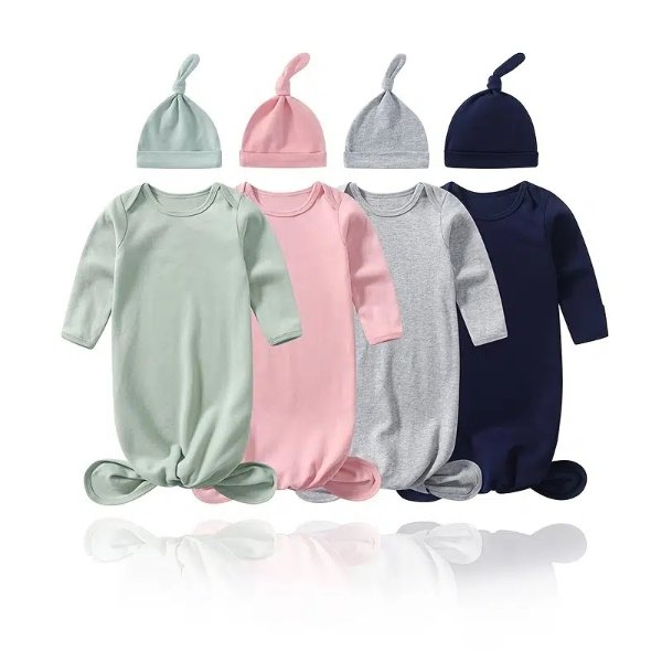 Temu Newborn Baby Supplies Baby Sleeping Bag Hat Set Spring Summer