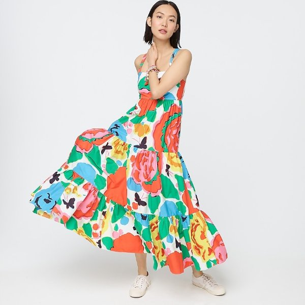 Tiered maxi dress in Ratti® jardin floral print