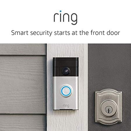 Wi-Fi Enabled Video Doorbell in Satin Nickel, Works with Alexa