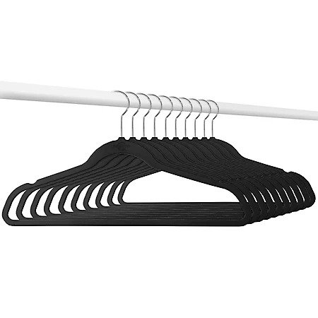 Member's Mark Elite-Quality Velvet Hangers with Chrome Hooks (50 pk.) - Sam's Club