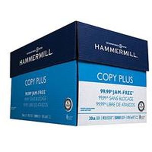 10 reams(5000-sheet) Case of HammerMill Copy Plus 8 1/2" x 11" Copy Paper
