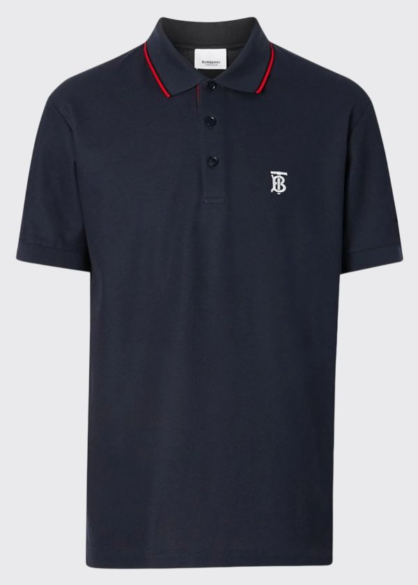 Men's Tipped Polo Shirt w/ Icon Stripe Placket