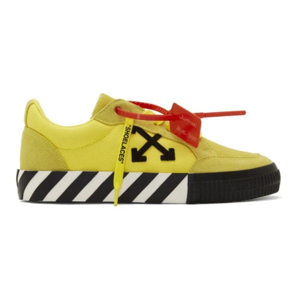 - Yellow Vulcanized Low Sneakers