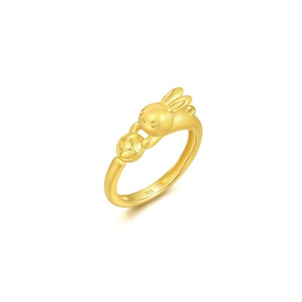 Chinese Gifting Collection 'New Year & Chinese Zodiac' 999.9 Gold Rabbit Ring | Chow Sang Sang Jewellery eShop