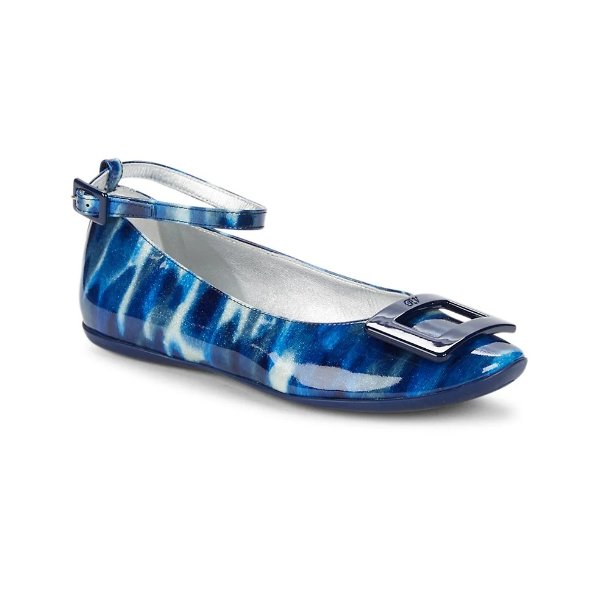Girl's Print Patent Leather Ballet Flats
