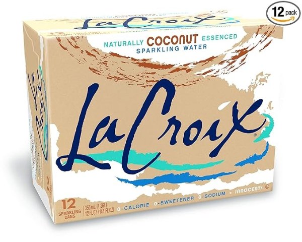 LaCroix Sparkling Water, Coconut, 12 Fl Oz (pack of 12)