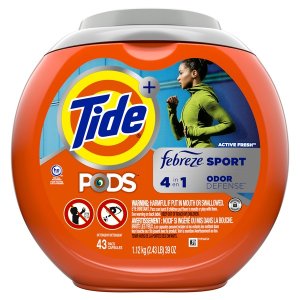 Tide PODS Laundry Detergent Pacs, Febreze, 43 ct