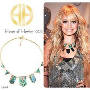 House of Harlow 1960 Abalone Stations Necklace