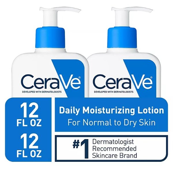 Daily Moisturizing Lotion, Normal to Dry Skin (12 fl. oz., 2 pk.) - Sam's Club