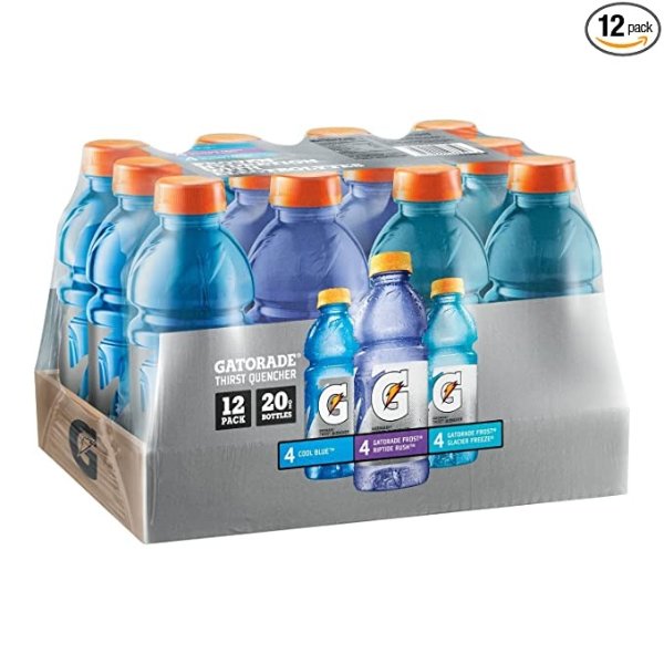 Original Thirst Quencher 3-Flavor Frost Variety Pack, 20 Ounce, 12 Count