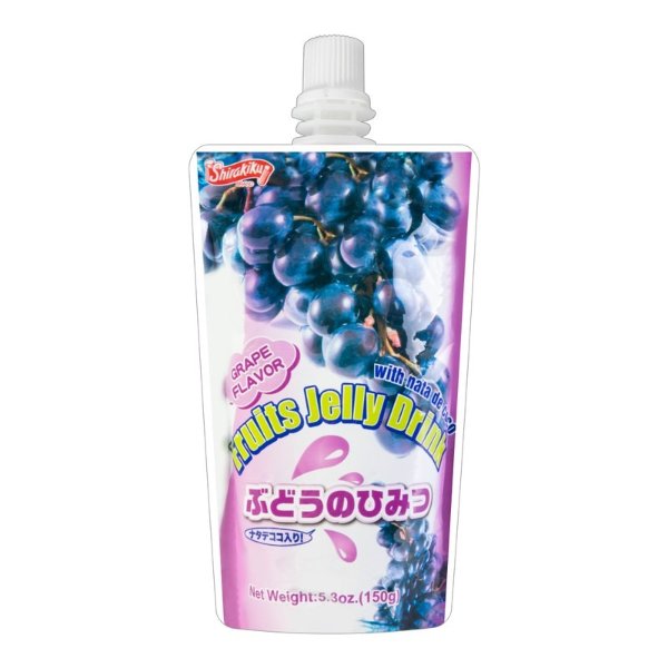 SHIRAKIKU Fruits Jelly Drink Grape Flavor 150g