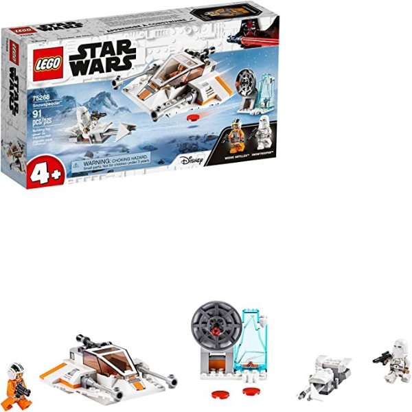 Star Wars Snowspeeder 75268 Starship Toy Building Kit; Building Toy for Preschool Children Ages 4+, New 2020 (91 Pieces)
