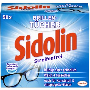 仅售€2.95 视野清晰Sidolin 擦眼镜纸50片 可擦眼镜、电子产品 抗油速干 无刮痕