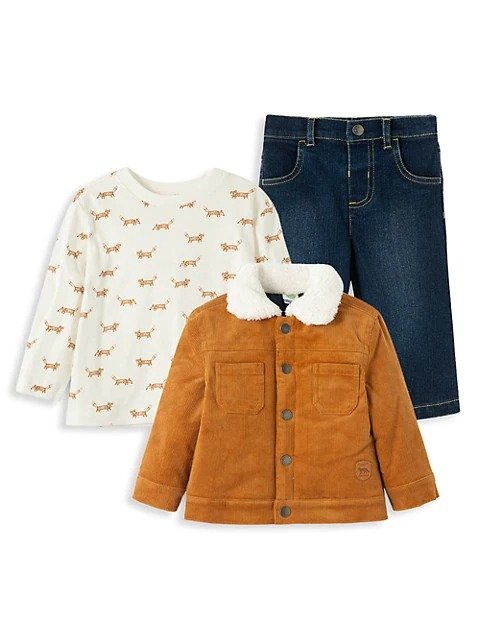 Baby Boy's 3-Piece Jacket, T-Shirt & Jeans Set