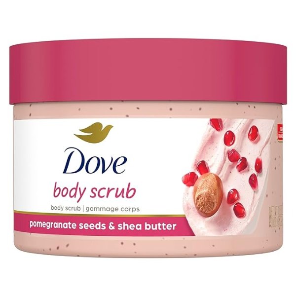 Scrub Pomegranate & Shea Butter For Silky, Soft Skin Body Scrub Exfoliates and Provides Lasting Nourishment 10.5 oz